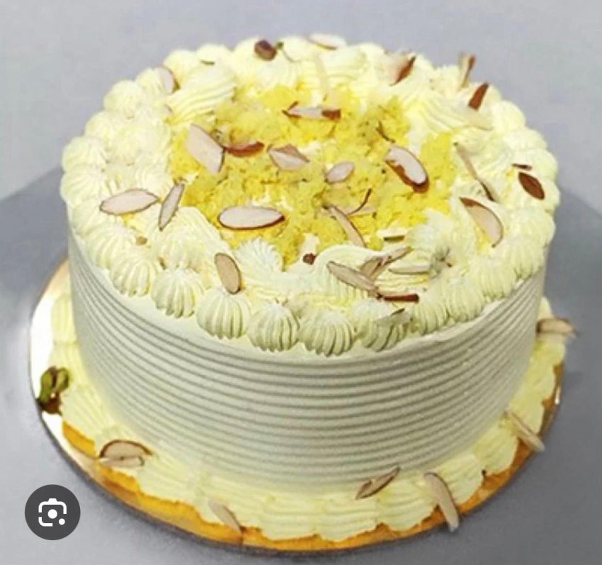 Samiya Baker's Signature 100% Eggless Almond & Pista Classic Cake - Handcrafted in Ludhiana